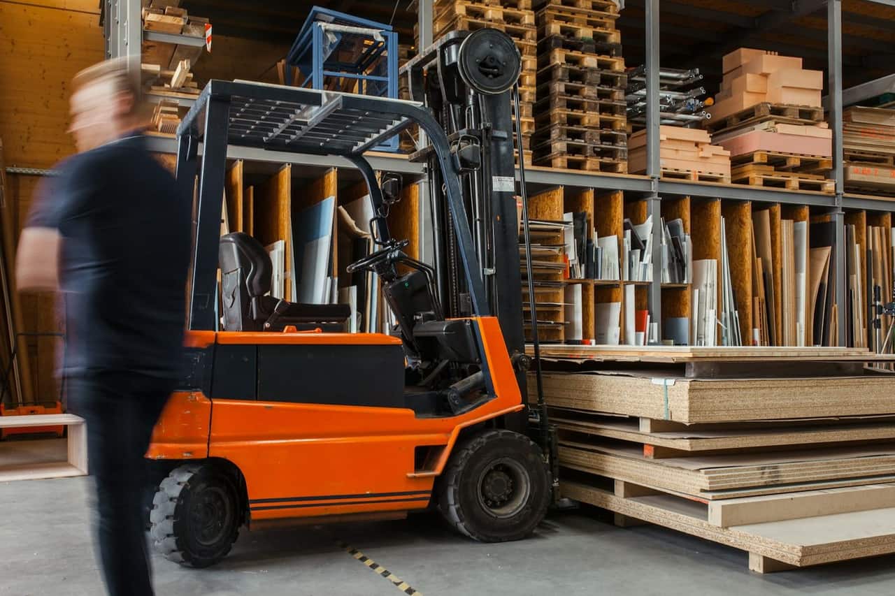 Warehousing work on a UK construction site